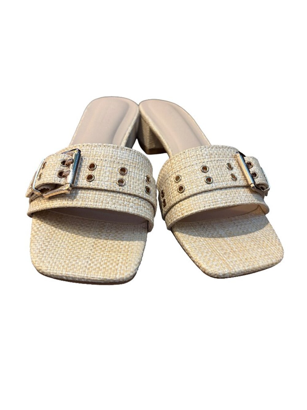 Kayleen by Los Angeles Nasus-2 Raffia Mule Slide — Size 8.5 | New in Box